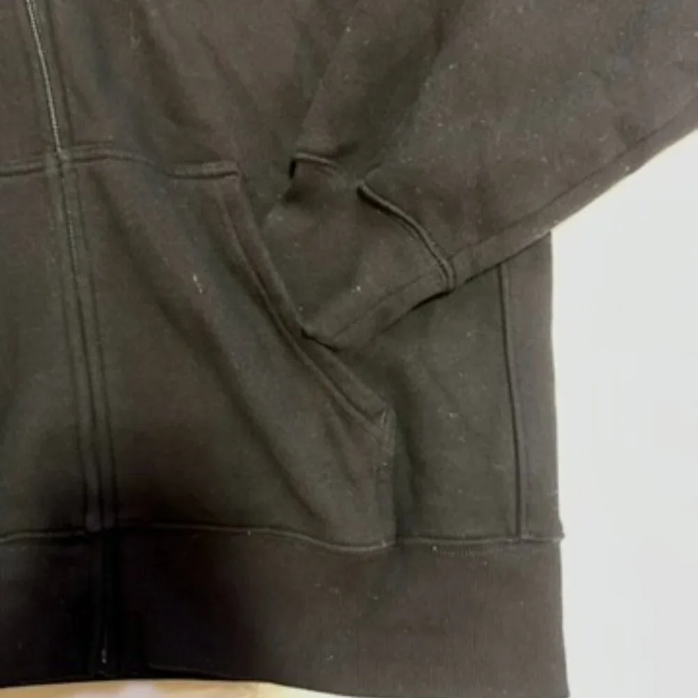 [SOLD] Cozy Sweatfleece Boyfriend Zip Hoodie Black Small - Picture 7 of 14